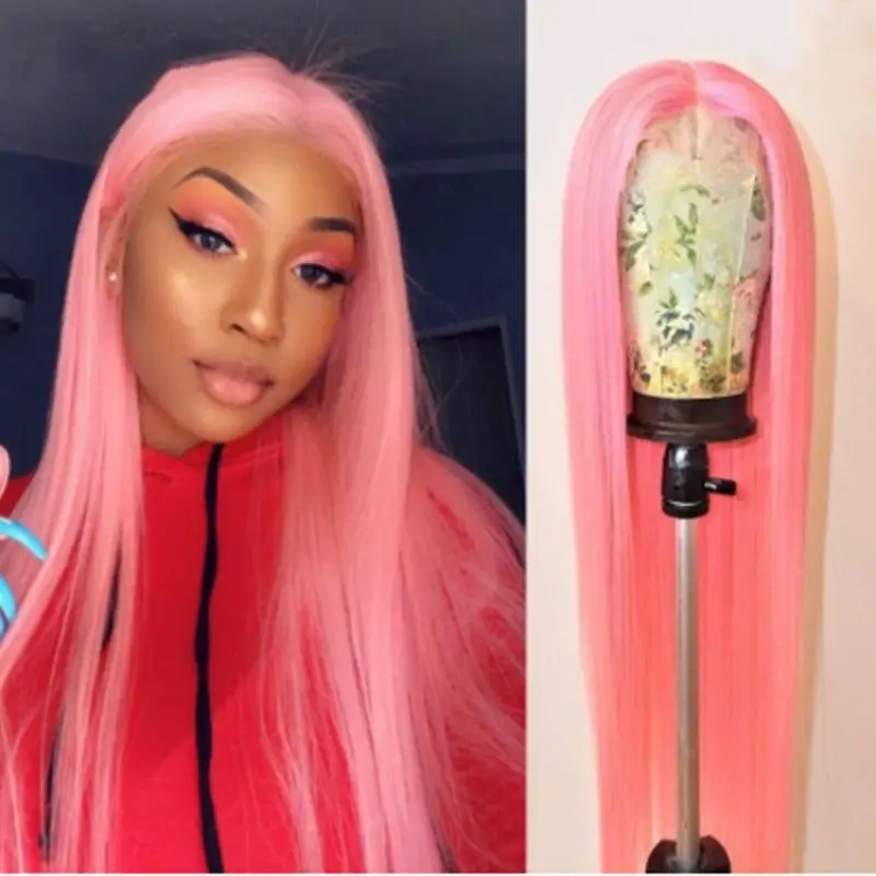 Pink Colored Straight 13x6 Hd transparent lace frontal wig human hair 30 40 inch Brazilian wig For Women choice wigs on clearan
Pink Colored Straight 13x6 Hd transparent lace frontal wig human hair 30 40 inch Brazilian wig For Women choice wigs on clearan