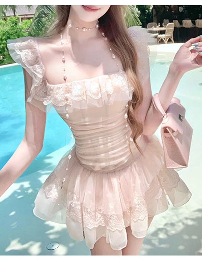 Princess Style Lace Trim Fishbone Strapless Top And Skirt Set Women's Summer Fashion Outfit Breathable Medium Thickness No Li...
Princess Style Lace Trim Fishbone Strapless Top And Skirt Set Women's Summer Fashion Outfit Breathable Medium Thickness No Li...