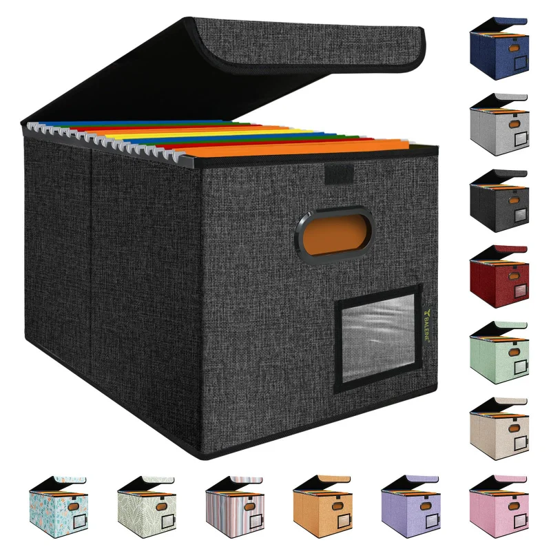 Collapsible File Organizer Box with Lid Hanging Folder Storage for Office Documents Letter Size Durable with PVC Slide Rails
Collapsible File Organizer Box with Lid Hanging Folder Storage for Office Documents Letter Size Durable with PVC Slide Rails