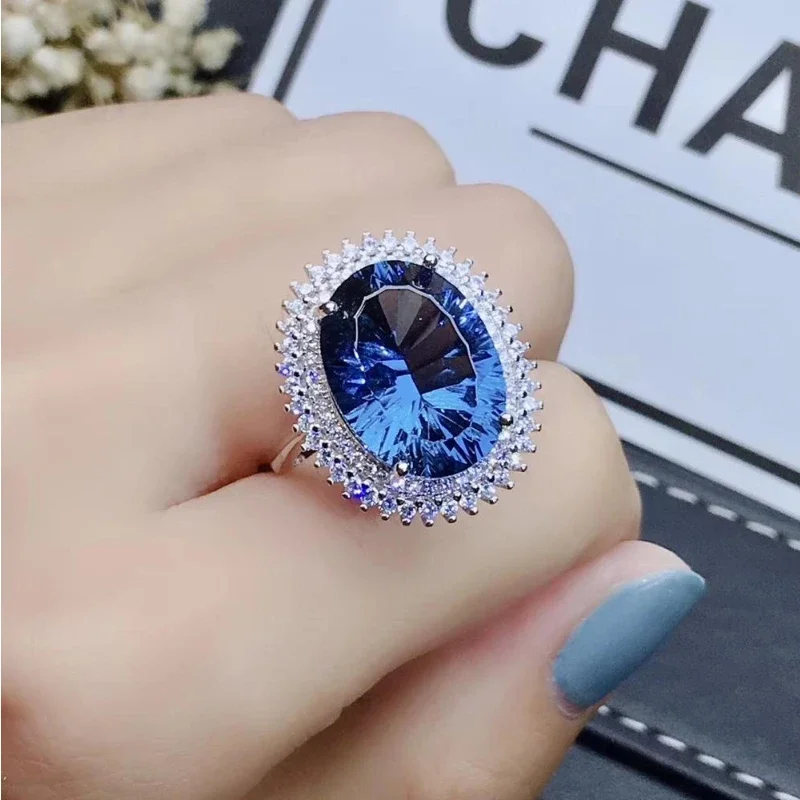 925 Sterling Silver Inlaid Natural Topaz Ring For Women Support Testing High Jewelry Luxury Jewelry Designer
925 Sterling Silver Inlaid Natural Topaz Ring For Women Support Testing High Jewelry Luxury Jewelry Designer