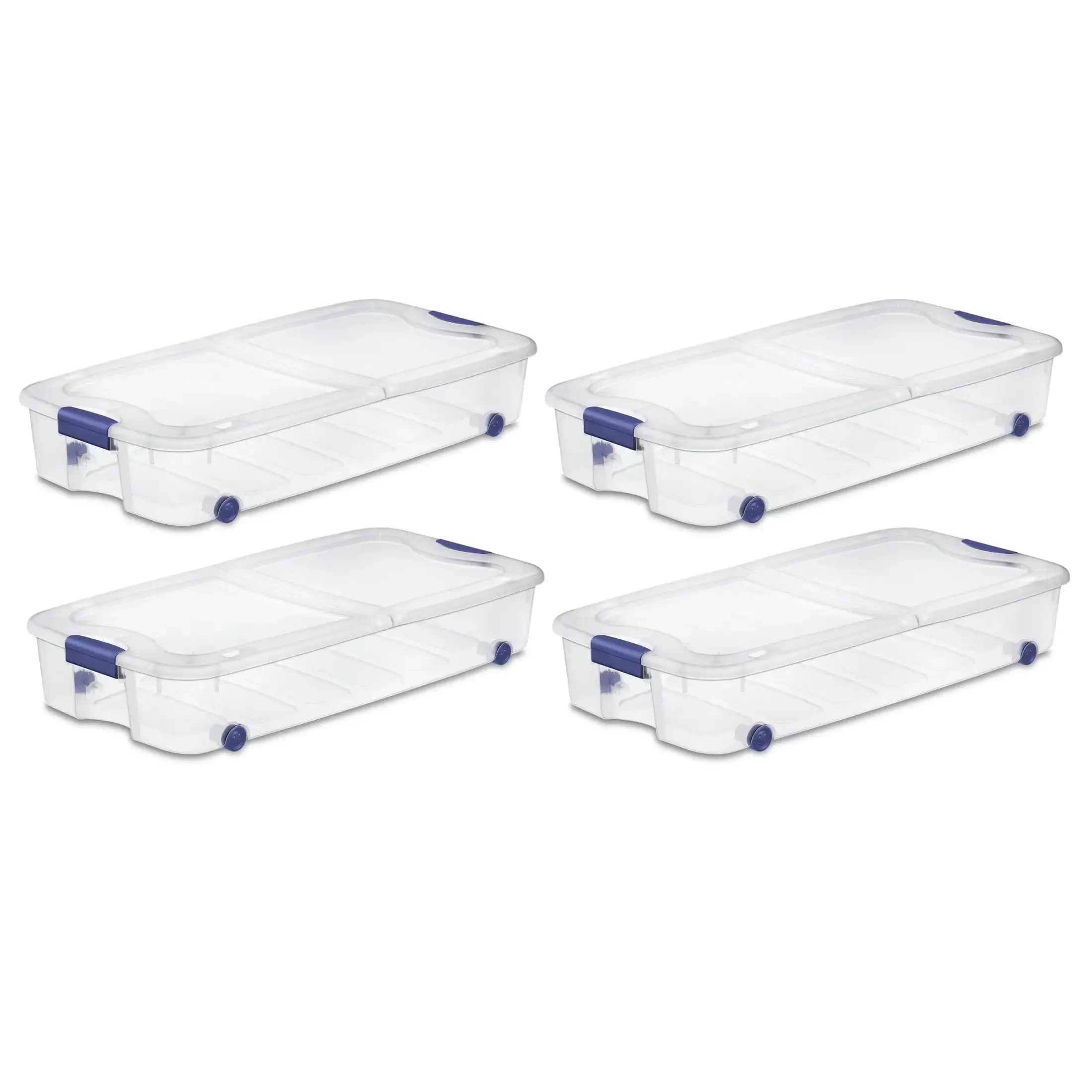 66 Quart Ultra™ Storage Box, Clear Underbed Storage Bin, Lid Wheels, Blue, 4 Count
66 Quart Ultra™ Storage Box, Clear Underbed Storage Bin, Lid Wheels, Blue, 4 Count