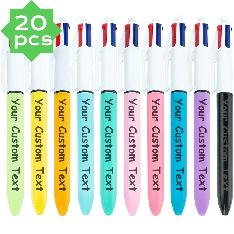 20pcs Customizable Colorful 4-in-1 Retractable Ballpoint Pens Assorted Colors Plastic Body Ideal for Back-to-School Supplies
20pcs Customizable Colorful 4-in-1 Retractable Ballpoint Pens Assorted Colors Plastic Body Ideal for Back-to-School Supplies