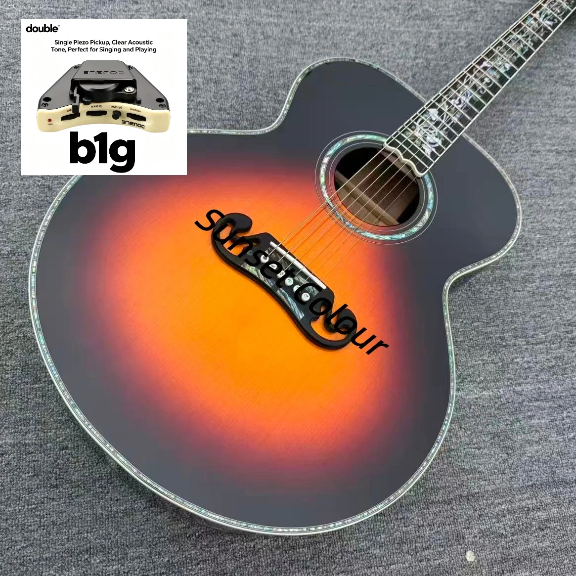 Sunburst All Solid Wood Acoustic Guitar Custom Tree of Life Abalone Inlay Rosewood & Maple Three-Piece Back Free Shipping
Sunburst All Solid Wood Acoustic Guitar Custom Tree of Life Abalone Inlay Rosewood & Maple Three-Piece Back Free Shipping
