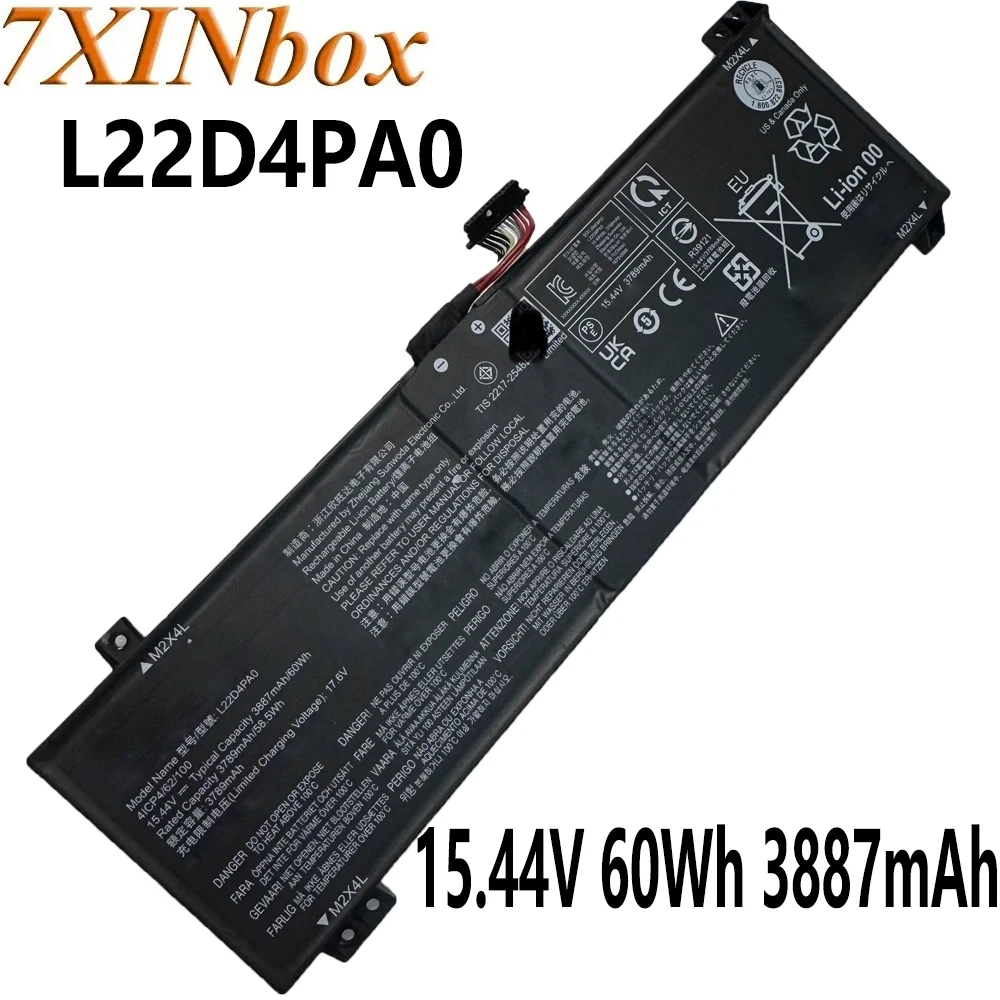 7XINbox L22D4PA0 L22B4PA0 15,44 В 60 Втч Аккумулятор для ноутбука Lenovo LOQ 15 15APH8 Legion Slim 5 16APH8 16IRH8 L22L4PA0 L22M4PA0
7XINbox L22D4PA0 L22B4PA0 15,44 В 60 Втч Аккумулятор для ноутбука Lenovo LOQ 15 15APH8 Legion Slim 5 16APH8 16IRH8 L22L4PA0 L22M4PA0