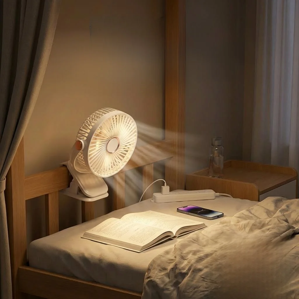 Clip Fan with Light Office Desktop Silent Clamp Fan USB Charging Portable Summer Cooling Fan for Student Dormitory
Clip Fan with Light Office Desktop Silent Clamp Fan USB Charging Portable Summer Cooling Fan for Student Dormitory