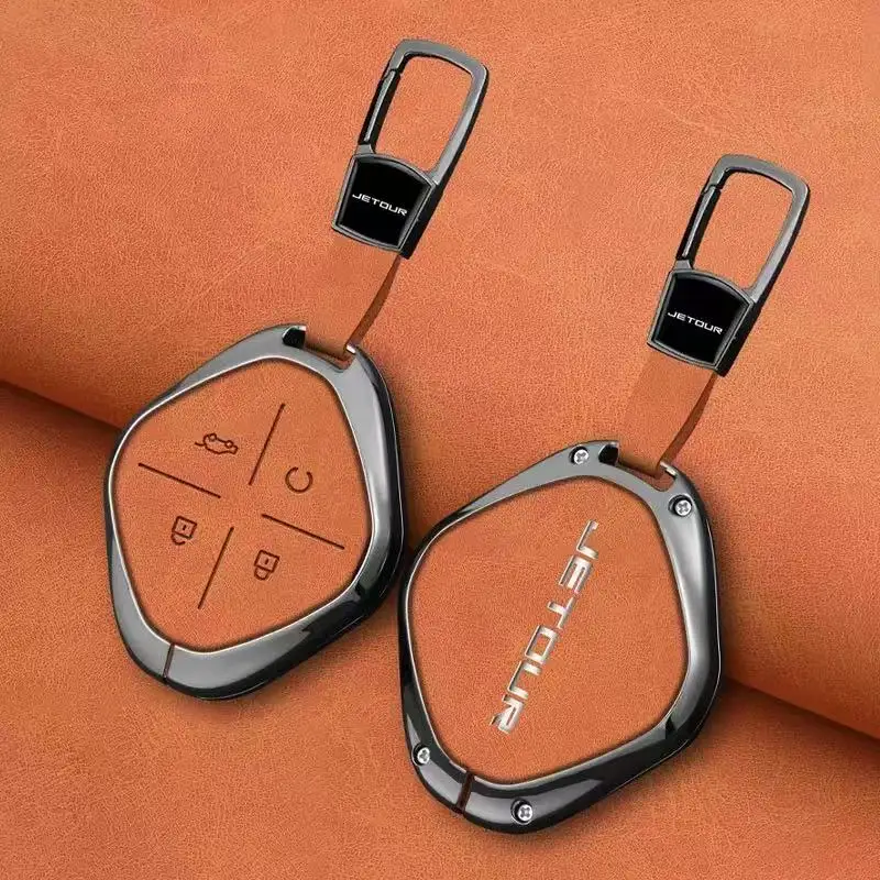 Zinc alloy leather full coverage car key case suitable for 2022 2023 Jetour DASH X-1 Plus DTC car remote key protection case
Zinc alloy leather full coverage car key case suitable for 2022 2023 Jetour DASH X-1 Plus DTC car remote key protection case
