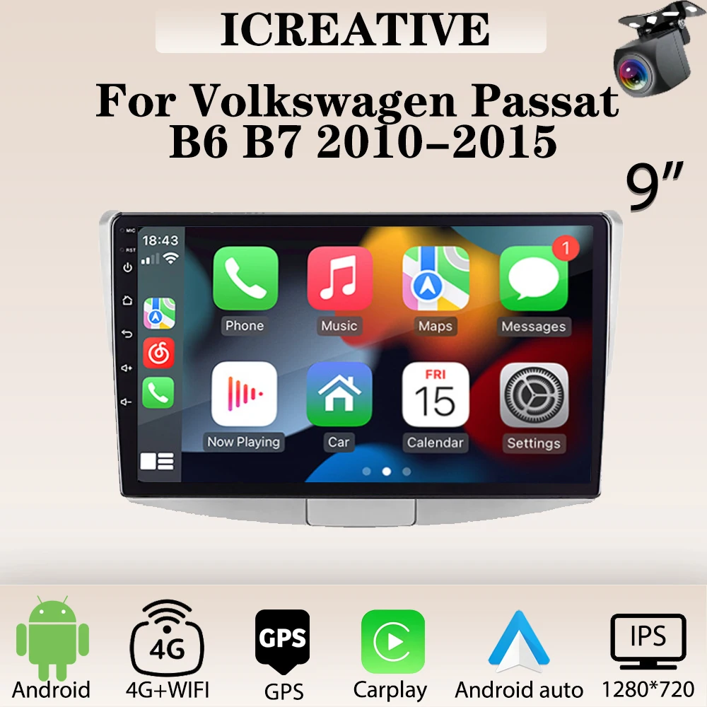 Car Radio Carplay for Volkswagen Passat B6 B7 2010-2015 Multimedia 2din Stereo Head Unit Android 9 Inch Autoradio Navigation GPS
Car Radio Carplay for Volkswagen Passat B6 B7 2010-2015 Multimedia 2din Stereo Head Unit Android 9 Inch Autoradio Navigation GPS
