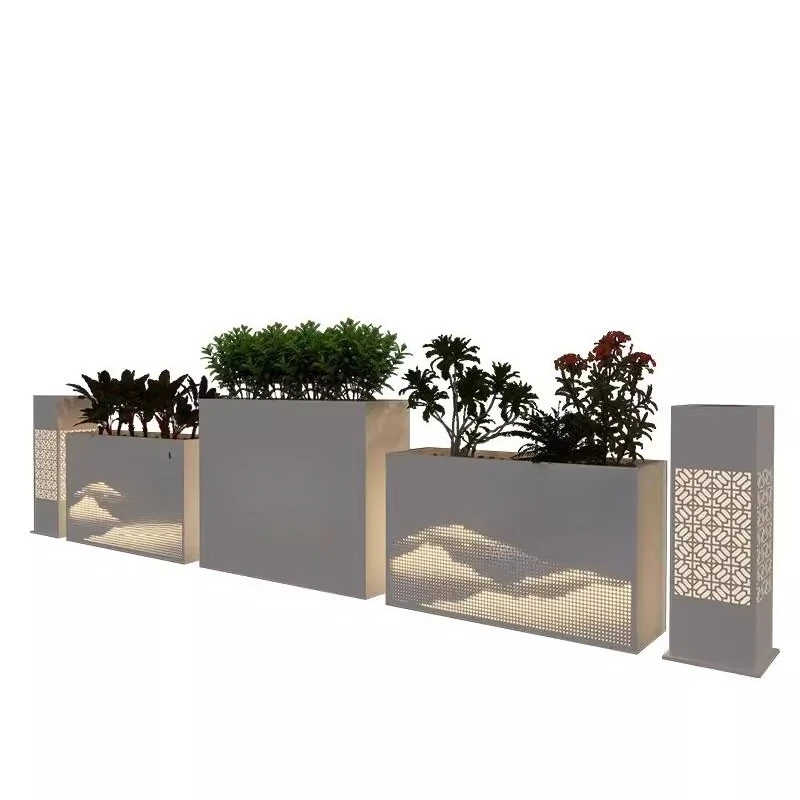 Outdoor LED luminous flower box combination commercial square flower slot decoration courtyard outdoor flower bed solar light
Outdoor LED luminous flower box combination commercial square flower slot decoration courtyard outdoor flower bed solar light