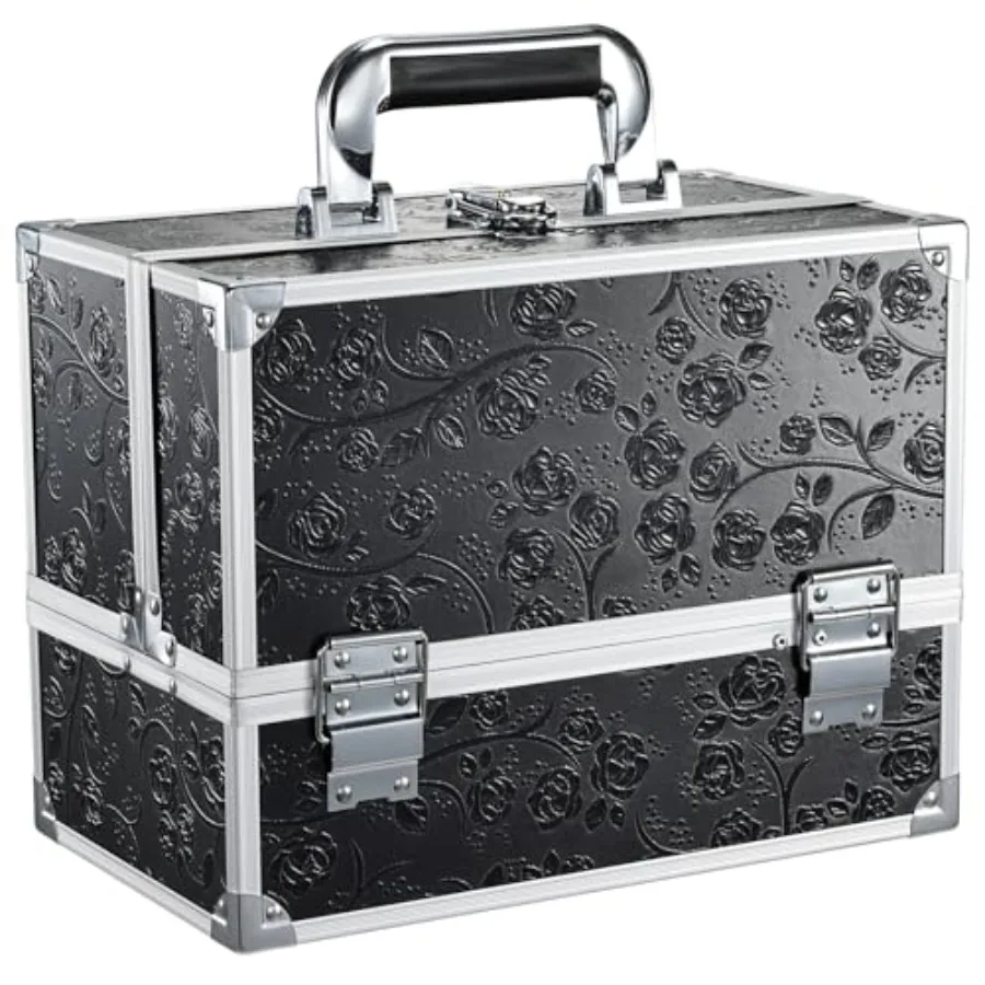 FRENESSA Makeup Train Case Makeup Box 11.8 Inch Large Makeup Case Organizer 3 Trays with Mirror Locking Cosmetic Storage Box fo
FRENESSA Makeup Train Case Makeup Box 11.8 Inch Large Makeup Case Organizer 3 Trays with Mirror Locking Cosmetic Storage Box fo
