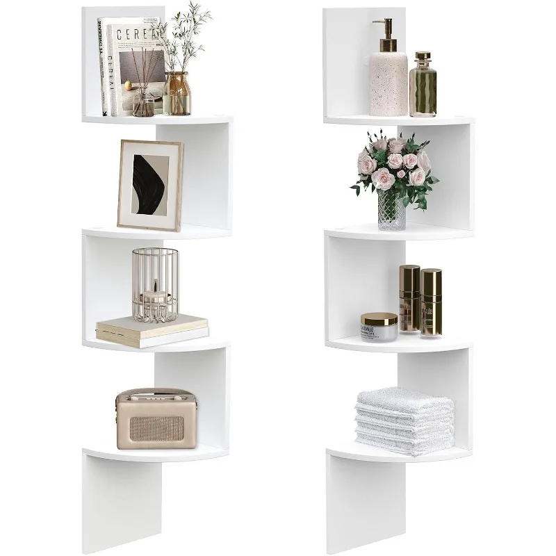 Corner Shelf Wall-Mounted, Set of 2 Floating Corner Shelves for Wall, 4-Tier Corner Bookshelves for Living Room, Bedroom,
Corner Shelf Wall-Mounted, Set of 2 Floating Corner Shelves for Wall, 4-Tier Corner Bookshelves for Living Room, Bedroom,