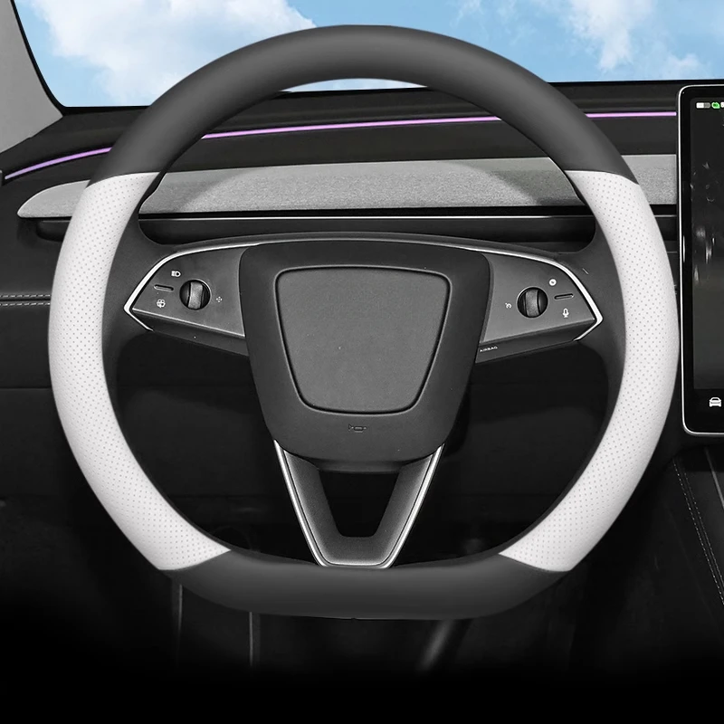 Nappa Leather Car Anti Slip Breathable Ultrathin Steering Wheel Cover For Tesla Model Y 2025 Auto Interior Accessories
Nappa Leather Car Anti Slip Breathable Ultrathin Steering Wheel Cover For Tesla Model Y 2025 Auto Interior Accessories