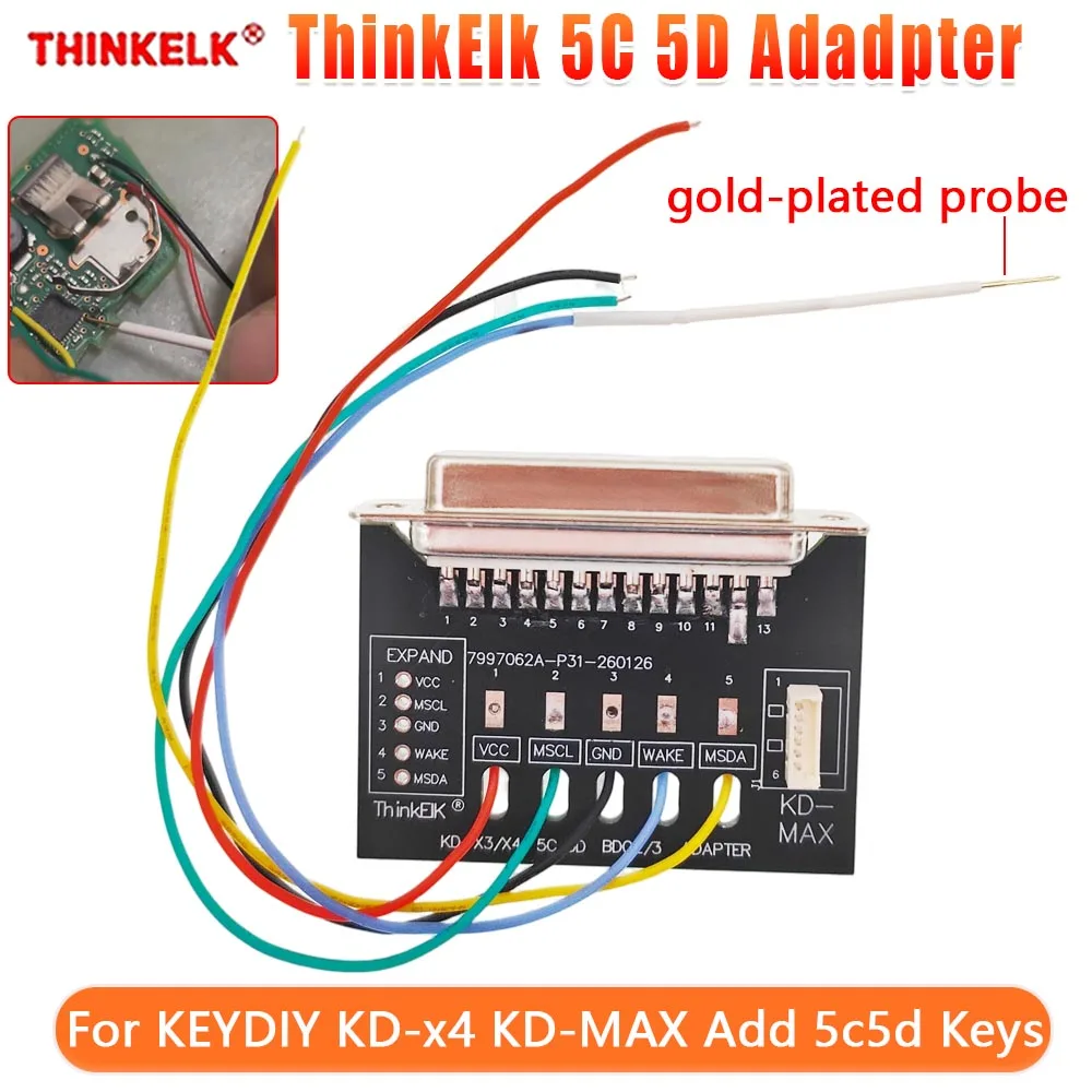ThinkElk 5C 5D Adadpter Exclusive For KEYDIY KD-x4 KD-MAX Add 5c5d Keys to Read V-W 5C 5D For BMW / Audi / Porsche Add 5D Key
ThinkElk 5C 5D Adadpter Exclusive For KEYDIY KD-x4 KD-MAX Add 5c5d Keys to Read V-W 5C 5D For BMW / Audi / Porsche Add 5D Key