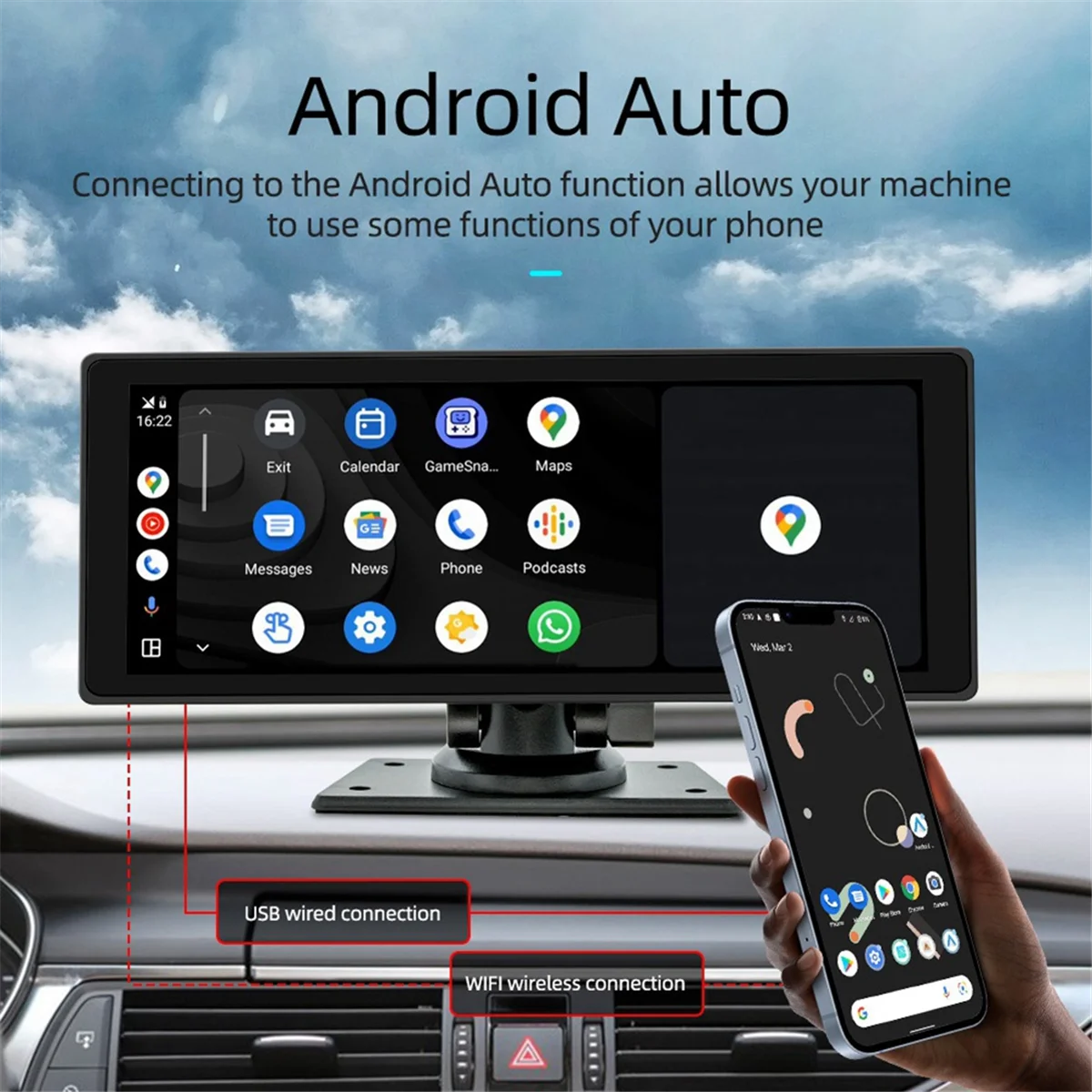 Автомобильный сенсорный экран 10,26 дюйма, портативный беспроводной Carplay Android Auto, автомобильный хост с центральным управлением, записывающее устройство для вождения
Автомобильный сенсорный экран 10,26 дюйма, портативный беспроводной Carplay Android Auto, автомобильный хост с центральным управлением, записывающее устройство для вождения