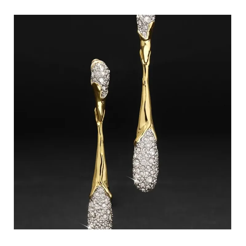 New Diamond-encrusted Earrings, Genius Earrings, Fashionable and Exaggerated Copper-plated Real Gold Two-color Electroplated Wom
New Diamond-encrusted Earrings, Genius Earrings, Fashionable and Exaggerated Copper-plated Real Gold Two-color Electroplated Wom