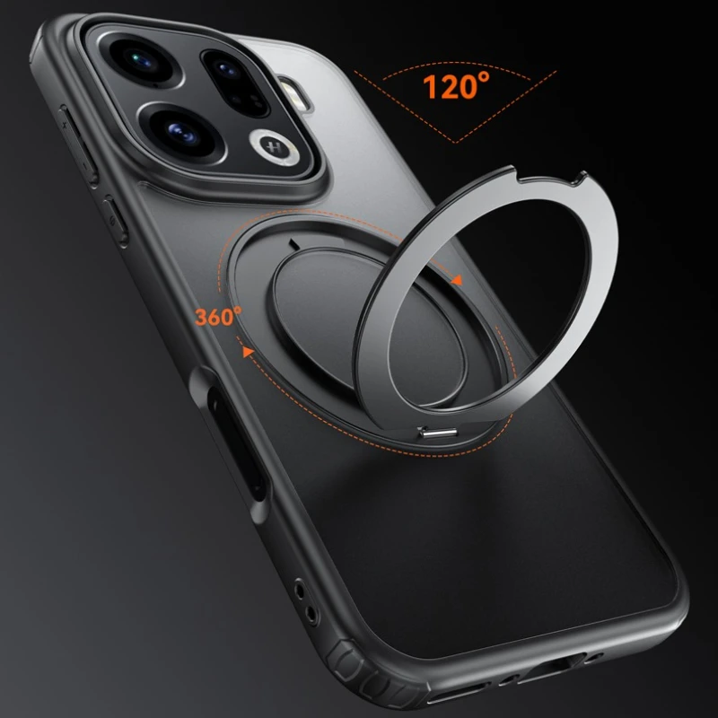 For OPPO Find X9 Pro X9 Case Shockproof Magnetic Translucent Matte Hard PC +TPU Rotatable Metal Ring Holder Cover for Find X 9
For OPPO Find X9 Pro X9 Case Shockproof Magnetic Translucent Matte Hard PC +TPU Rotatable Metal Ring Holder Cover for Find X 9