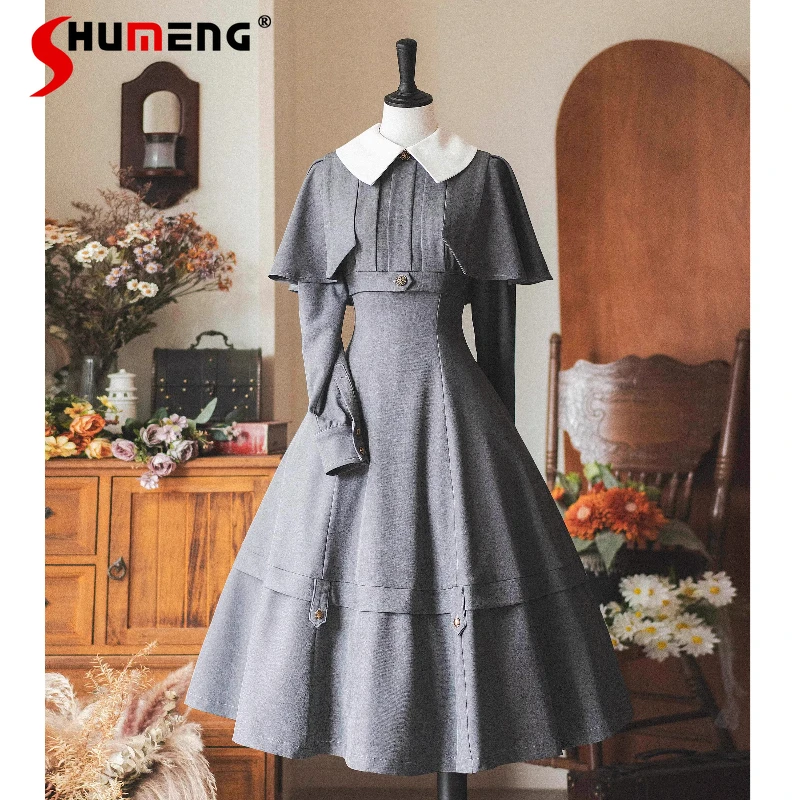 Original Vintage Elegant Lolita Long Sleeve Dress Girls Women's Heavy Industry Slim-Fit Long Dress Autumn and Winter Daily Dress
Original Vintage Elegant Lolita Long Sleeve Dress Girls Women's Heavy Industry Slim-Fit Long Dress Autumn and Winter Daily Dress