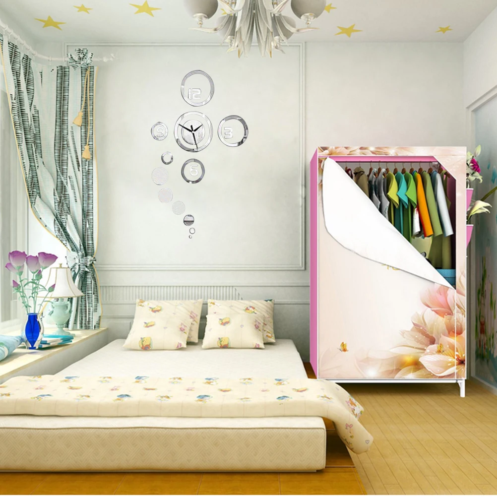 Mirror Wall Clock 3D Acrylic Silver Sticker Removable Decal DIY Wall Art for Living Room Bedroom Office Kitchen Bathroom
Mirror Wall Clock 3D Acrylic Silver Sticker Removable Decal DIY Wall Art for Living Room Bedroom Office Kitchen Bathroom