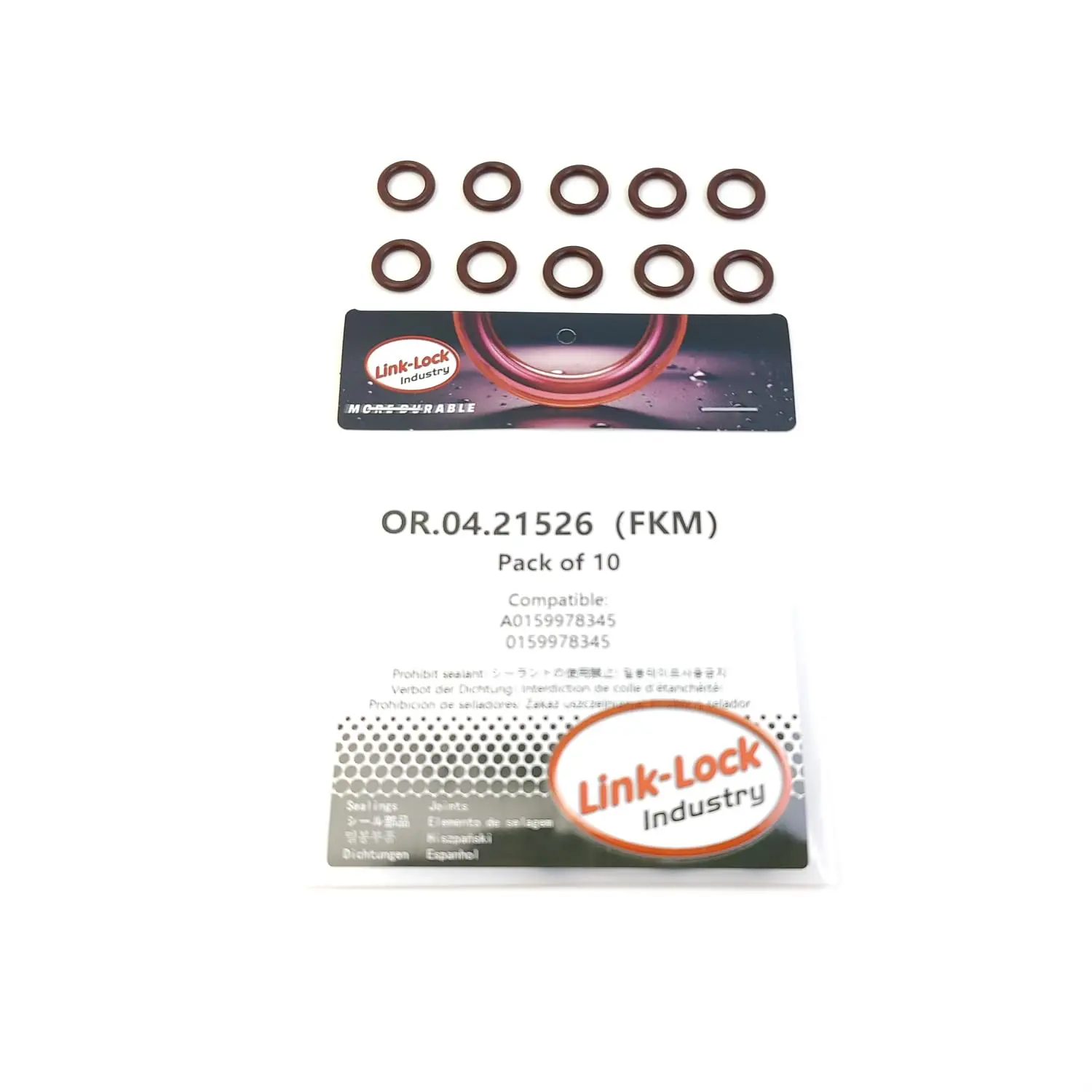 LINK-LOCK 10PCS OR.04.21526 FKM Viton Sealing O-Ring Kit of Turbocharger oil intake pipe A0159978345 0159978345 for MERCEDES-BEN
LINK-LOCK 10PCS OR.04.21526 FKM Viton Sealing O-Ring Kit of Turbocharger oil intake pipe A0159978345 0159978345 for MERCEDES-BEN