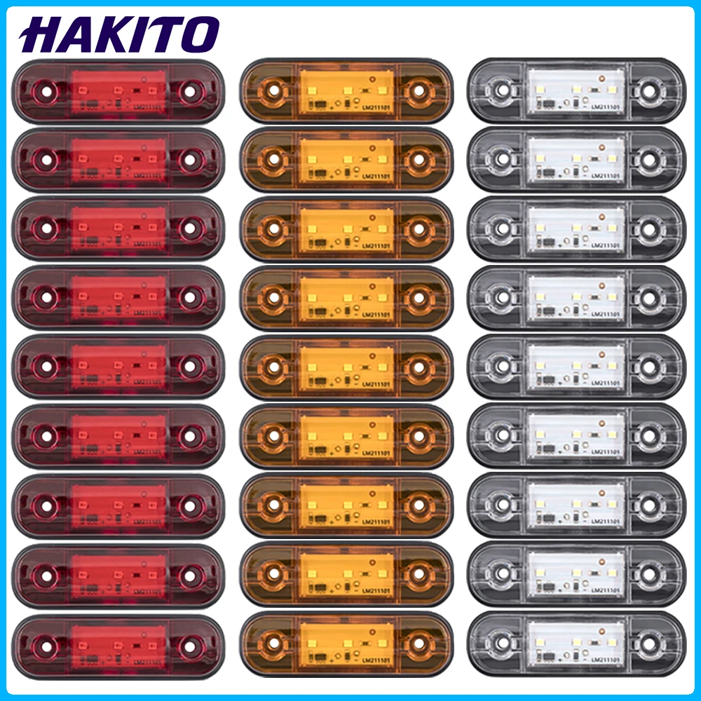 HAKITO 8x/10x 12V 24V 3 Car External LED Side Marker light Warning Light Turn Signal Brake Trailer Truck Lamp Clearance light
HAKITO 8x/10x 12V 24V 3 Car External LED Side Marker light Warning Light Turn Signal Brake Trailer Truck Lamp Clearance light