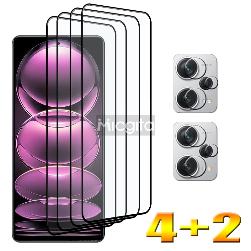 4+2 Tempered Glass Protector For Redmi Note 12 Pro Note 12pro plus Screen Glass and Soft Fiber Camera film
4+2 Tempered Glass Protector For Redmi Note 12 Pro Note 12pro plus Screen Glass and Soft Fiber Camera film
