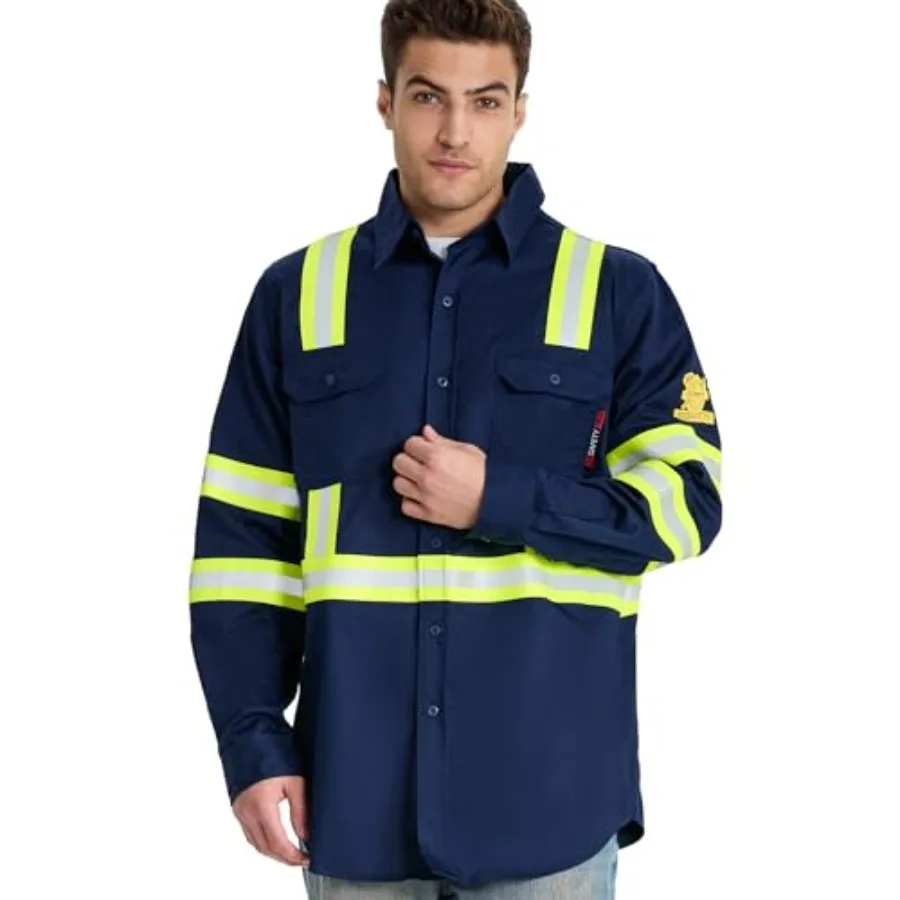 SRsafety Hi Vis FR Shirts for Men, 7.0oz Long Sleeve FR Work Shirts, Cotton High Visibility Fire Shirt
SRsafety Hi Vis FR Shirts for Men, 7.0oz Long Sleeve FR Work Shirts, Cotton High Visibility Fire Shirt