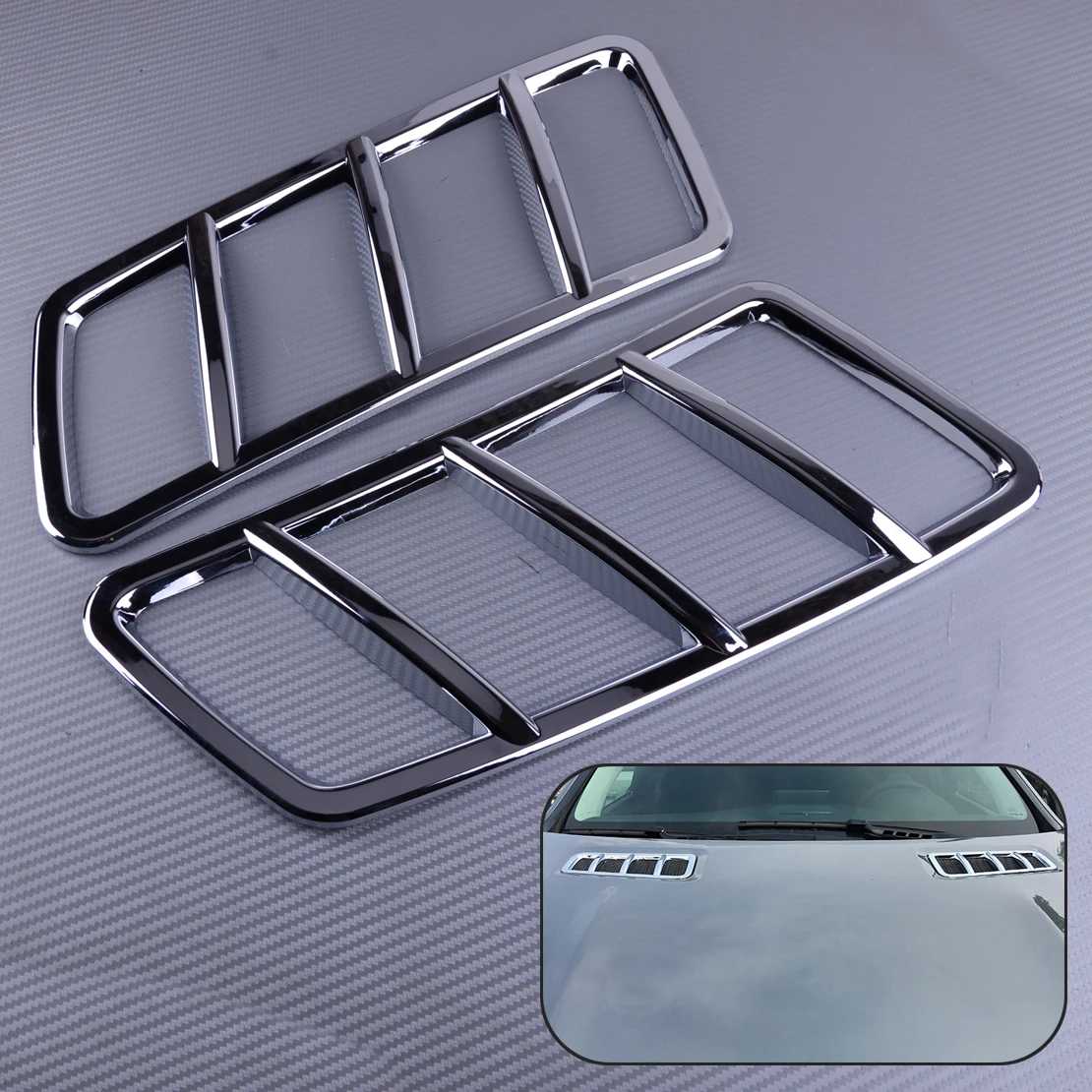 2Pcs Car Chrome Engine Hood Air Vent Cover Trim ABS Fit for Mercedes-Benz ML W166 GL X166 GLE GLS
2Pcs Car Chrome Engine Hood Air Vent Cover Trim ABS Fit for Mercedes-Benz ML W166 GL X166 GLE GLS