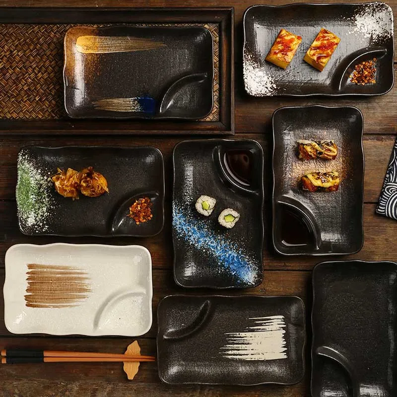 YJQ ceramic compartment plate with vinegar plate dumpling sushi dish barbecue dim sum plate
YJQ ceramic compartment plate with vinegar plate dumpling sushi dish barbecue dim sum plate