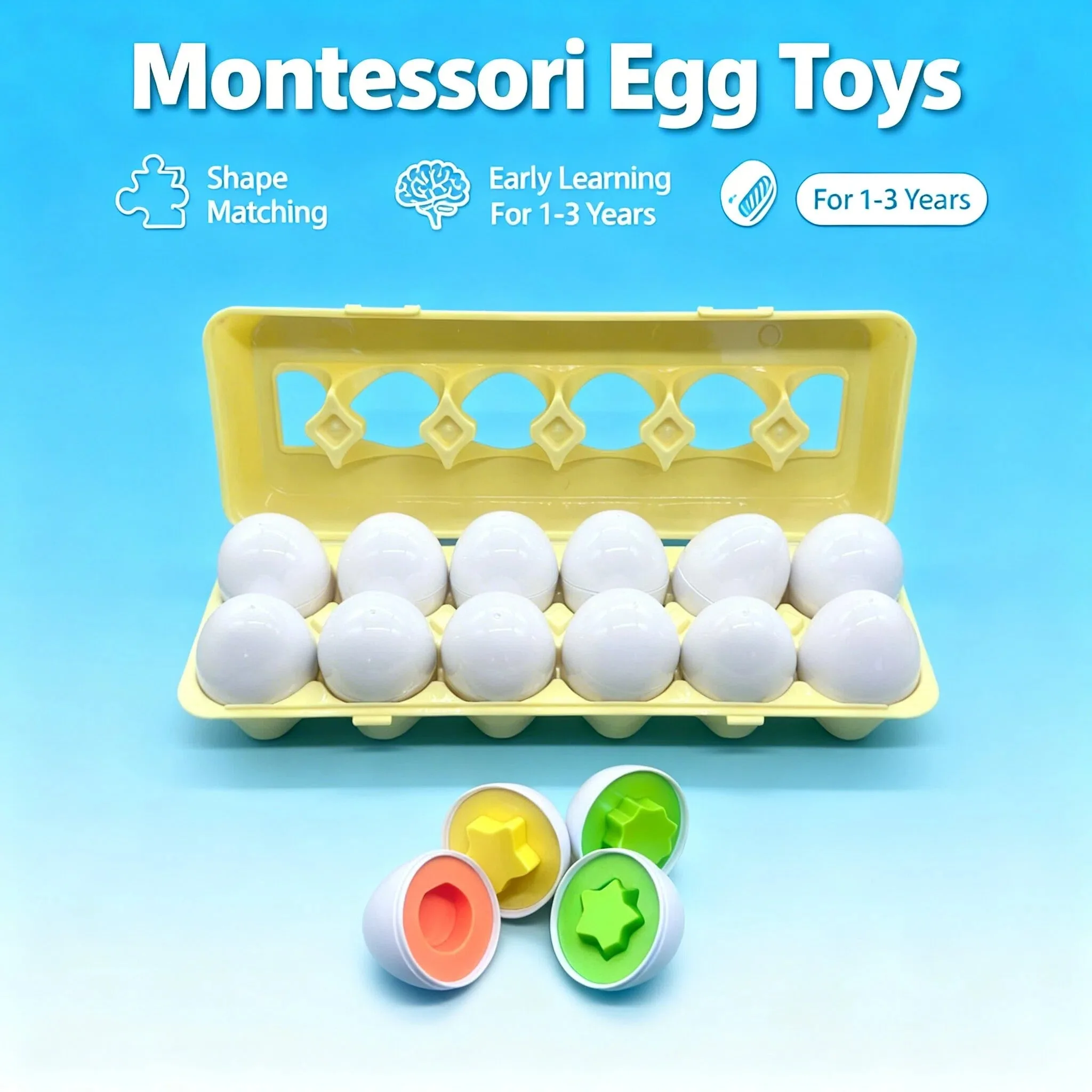 Matching Eggs Detachable Chicken Egg Shape Recognition Baby Educational Toy Realistic Chicken Egg Toy
Matching Eggs Detachable Chicken Egg Shape Recognition Baby Educational Toy Realistic Chicken Egg Toy