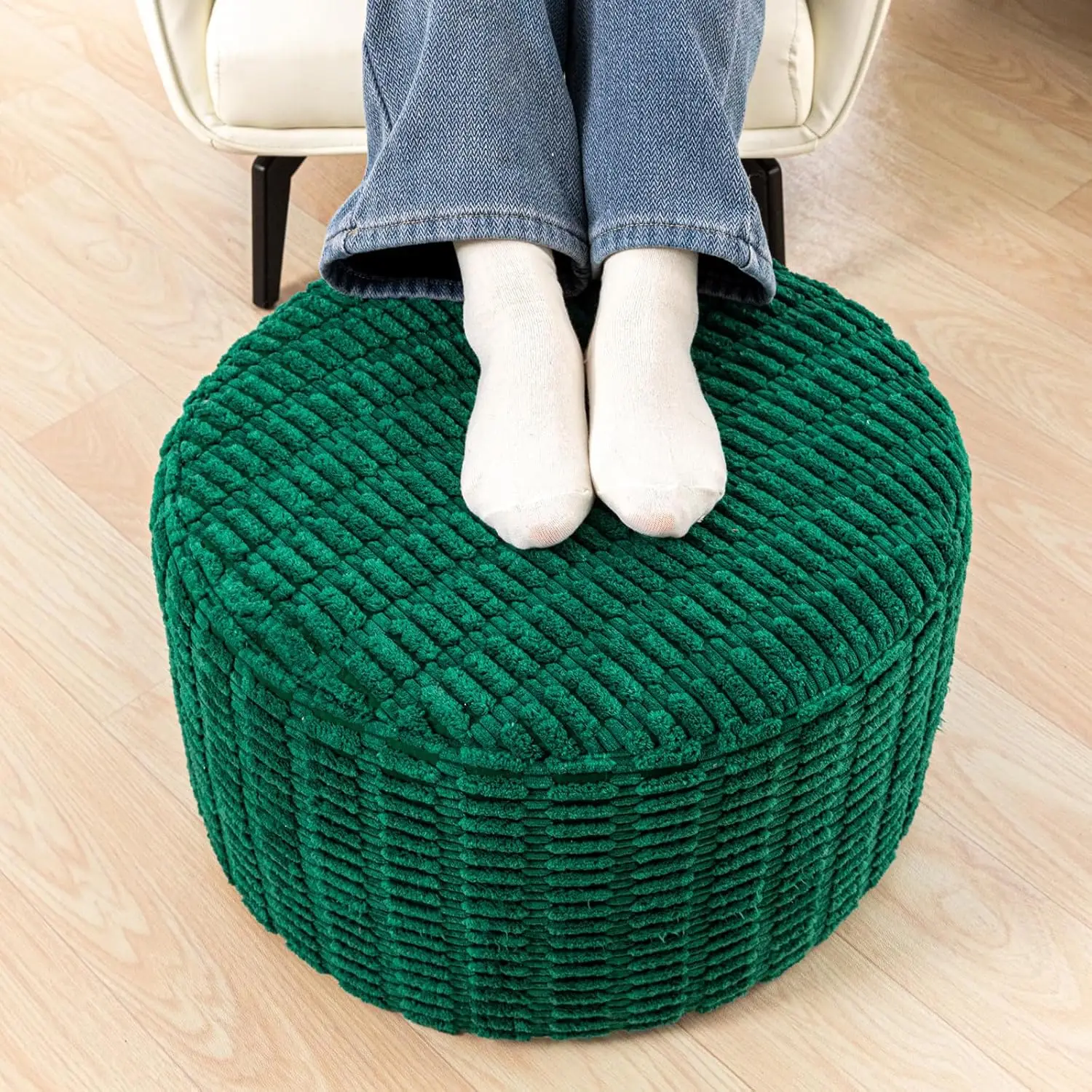Pouf Ottoman Stuffed Round Ottoman Foot Rest Foot Stool Poufs For Living Room Bean Bag Chair Storage Solution Or Wedding (Dark
Pouf Ottoman Stuffed Round Ottoman Foot Rest Foot Stool Poufs For Living Room Bean Bag Chair Storage Solution Or Wedding (Dark