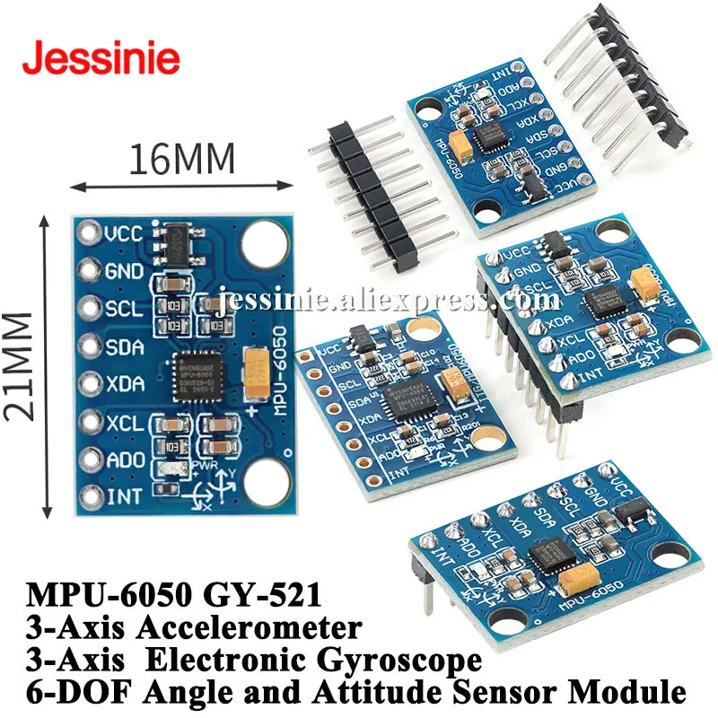 10pcs/1pc GY521 MPU6050 MPU-6050 GY-521 Module 3 Axis Analog Gyro + 3 Axis Accelerometer 6-DOF Angle Attitude Sensor for Arduino
10pcs/1pc GY521 MPU6050 MPU-6050 GY-521 Module 3 Axis Analog Gyro + 3 Axis Accelerometer 6-DOF Angle Attitude Sensor for Arduino