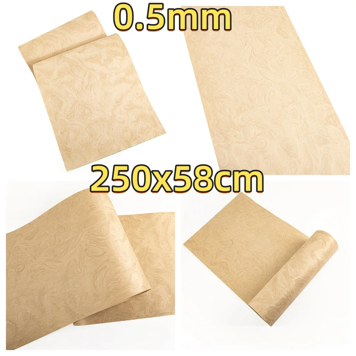 Tech Light Color Burl Wood Veneer 0.4-0.5mm – 250x58cm Engineered Veneer Sheet for Artistic Creation(Backing Non-woven Fabric)
Tech Light Color Burl Wood Veneer 0.4-0.5mm – 250x58cm Engineered Veneer Sheet for Artistic Creation(Backing Non-woven Fabric)