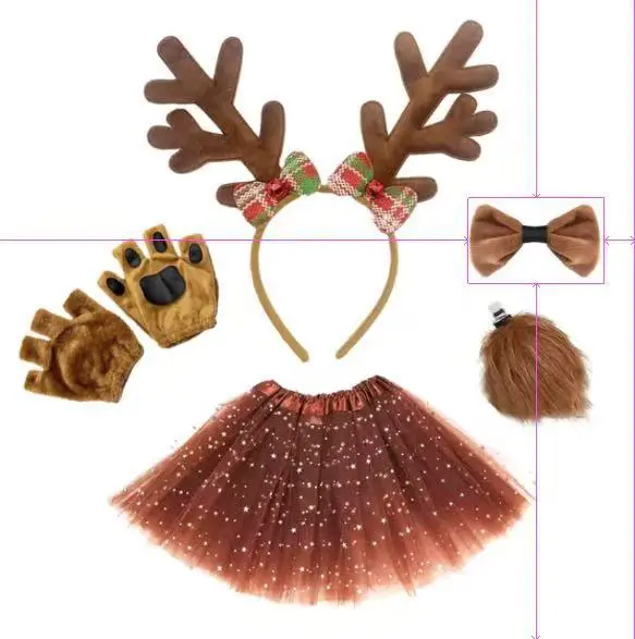Christmas Deer Costume Accessories Reindeer Antlers Headband with Fawn Tail for Girls Women Halloween Dress Up Cosplay Party
Christmas Deer Costume Accessories Reindeer Antlers Headband with Fawn Tail for Girls Women Halloween Dress Up Cosplay Party