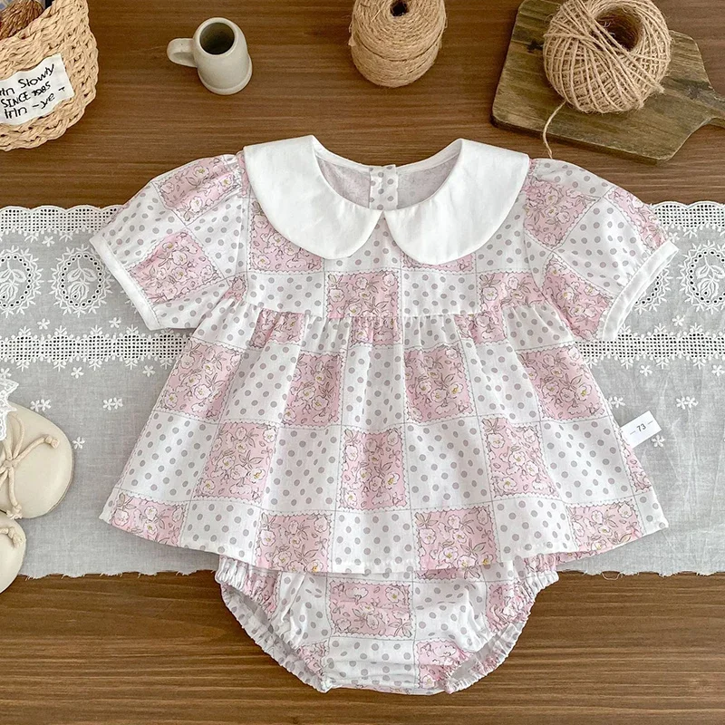 2026 New Summer 0-3Yrs Newborn Baby Clothes Suit Short Sleeved Cotton Printed Shirt+PP Shorts Infant Baby Girls Clothing Set
2026 New Summer 0-3Yrs Newborn Baby Clothes Suit Short Sleeved Cotton Printed Shirt+PP Shorts Infant Baby Girls Clothing Set