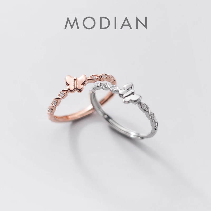 Modian Dazzling Clear CZ Simple Dancing Butterfly 100% 925 Sterling Silver Adjustable Rings for Women Insect Rings Fine Jewelry
Modian Dazzling Clear CZ Simple Dancing Butterfly 100% 925 Sterling Silver Adjustable Rings for Women Insect Rings Fine Jewelry
