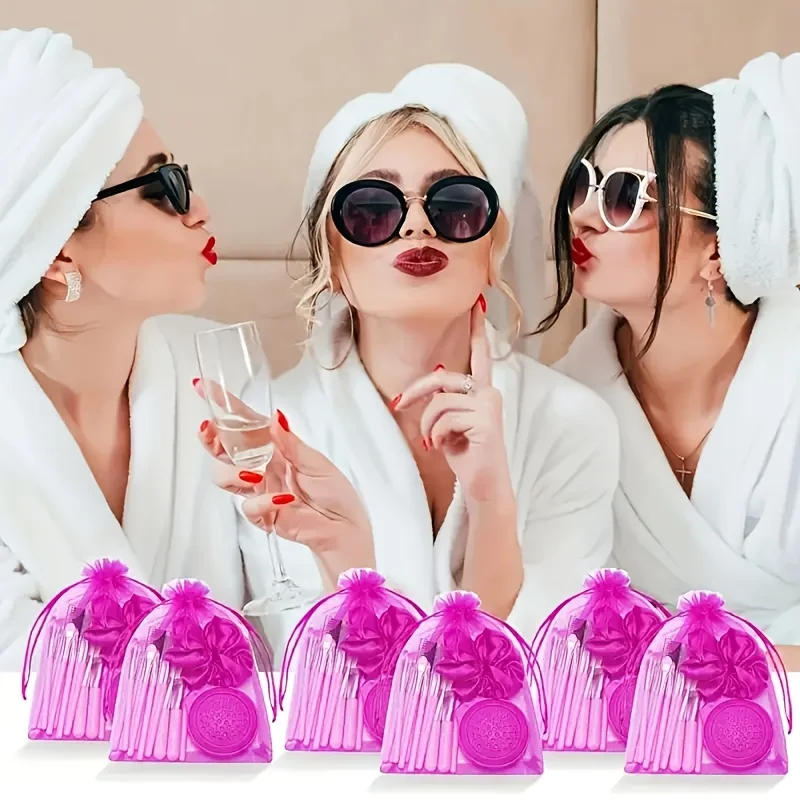 20 Pink girl Parties, my favorite girl makeup party, my favorite party supplies set, including pink gauze bags, pink hair bands,
20 Pink girl Parties, my favorite girl makeup party, my favorite party supplies set, including pink gauze bags, pink hair bands,