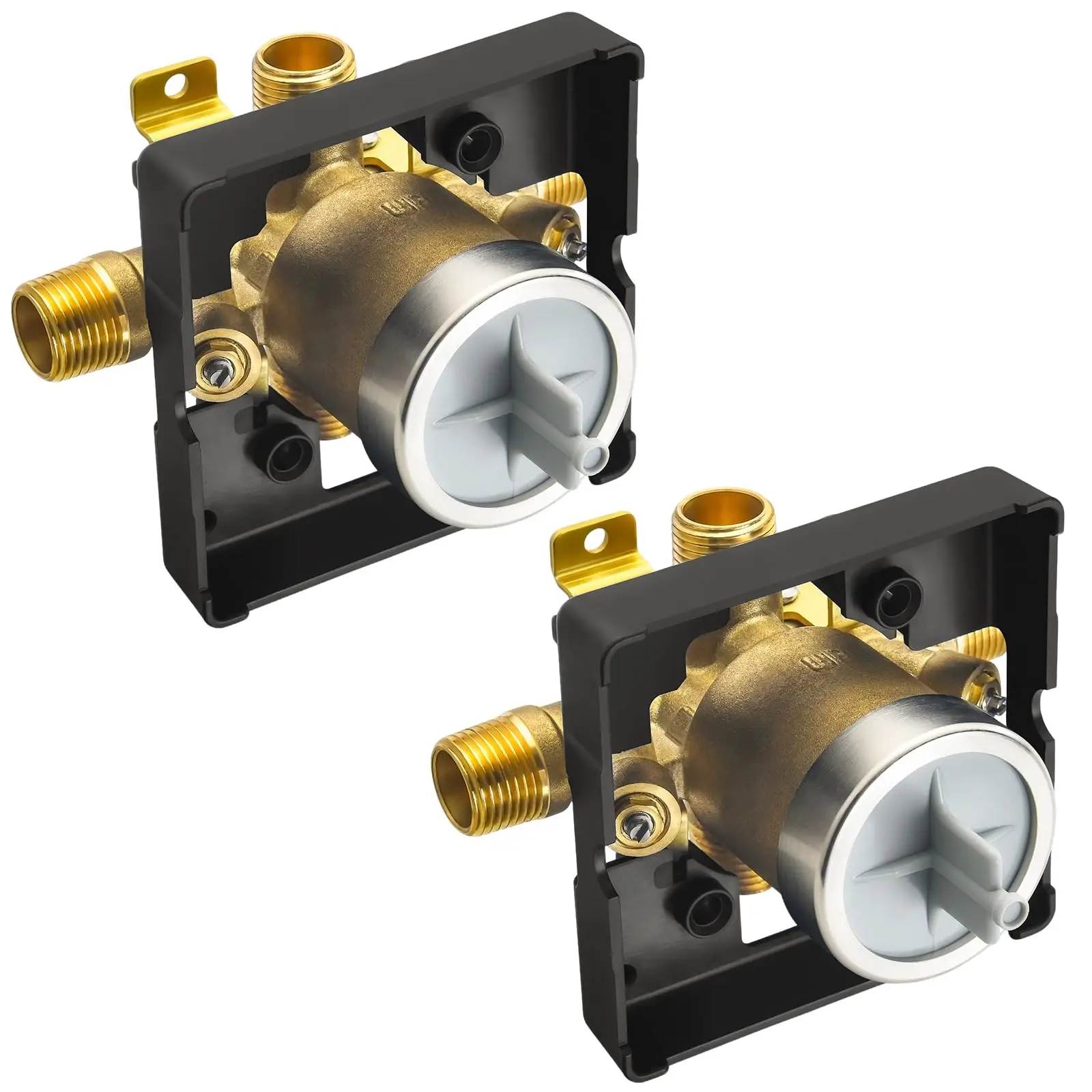 Shower Valve Kit 4 Port 1/2 Inch Brass Construction With Integral Stops For Delta R10000 UNWS
Shower Valve Kit 4 Port 1/2 Inch Brass Construction With Integral Stops For Delta R10000 UNWS