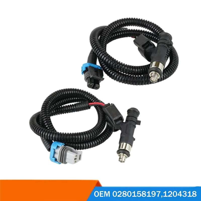 2 Pairs Fuel Injector Nozzle + Harness Plug Connector for Polaris Ranger RZR XP 800 Part Number 0280158197, 1204318
2 Pairs Fuel Injector Nozzle + Harness Plug Connector for Polaris Ranger RZR XP 800 Part Number 0280158197, 1204318