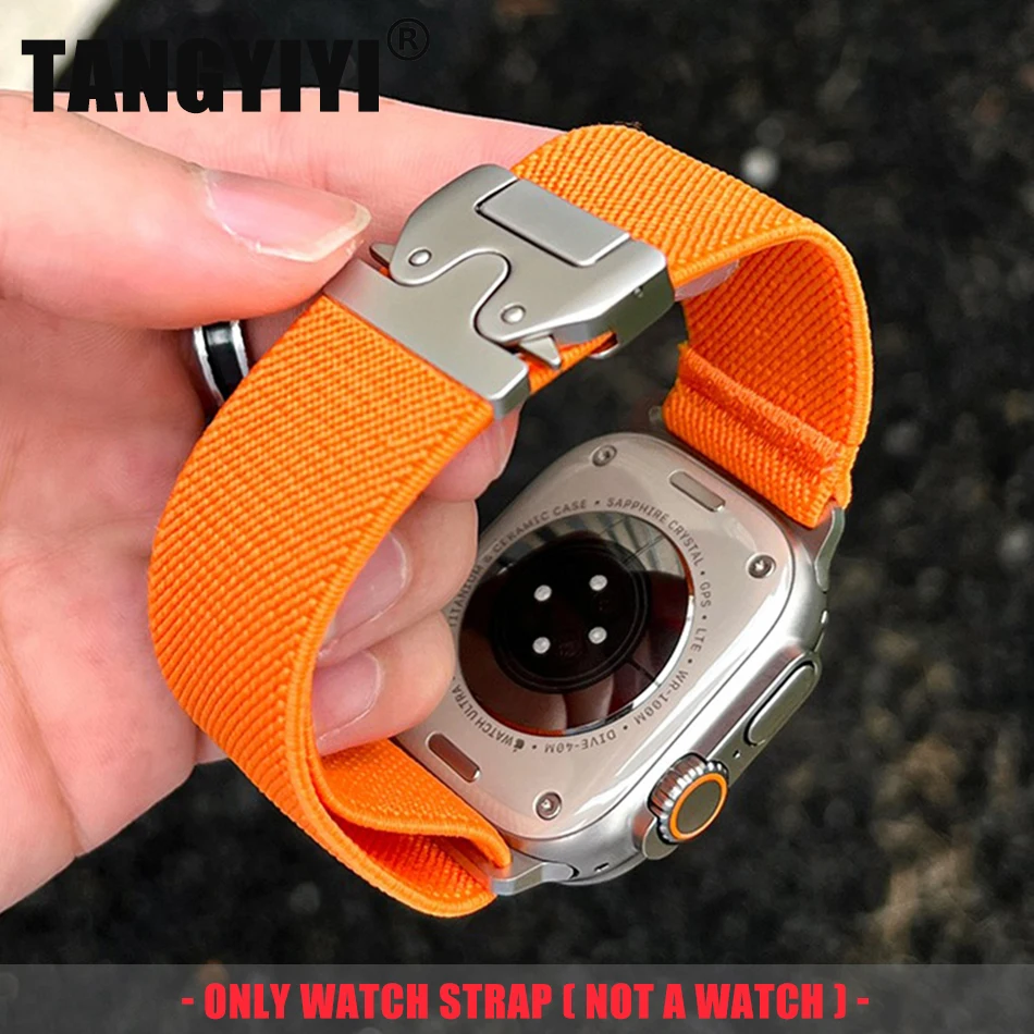 Модный спортивный нейлоновый ремешок для Apple Watch Band S10 9 8 7 6 SE 5 4 38/40/41/42/44/45/46/49 мм эластичный ремешок для часов с парашютной пряжкой
Модный спортивный нейлоновый ремешок для Apple Watch Band S10 9 8 7 6 SE 5 4 38/40/41/42/44/45/46/49 мм эластичный ремешок для часов с парашютной пряжкой