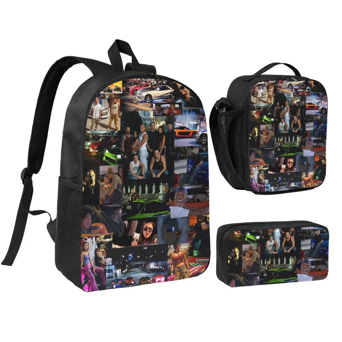 Fast And Furious Collage Backpack Boys Girls BookBag School Bag Shoulder Bags 3ps Insulated Lunch Bag Pencil Case
Fast And Furious Collage Backpack Boys Girls BookBag School Bag Shoulder Bags 3ps Insulated Lunch Bag Pencil Case