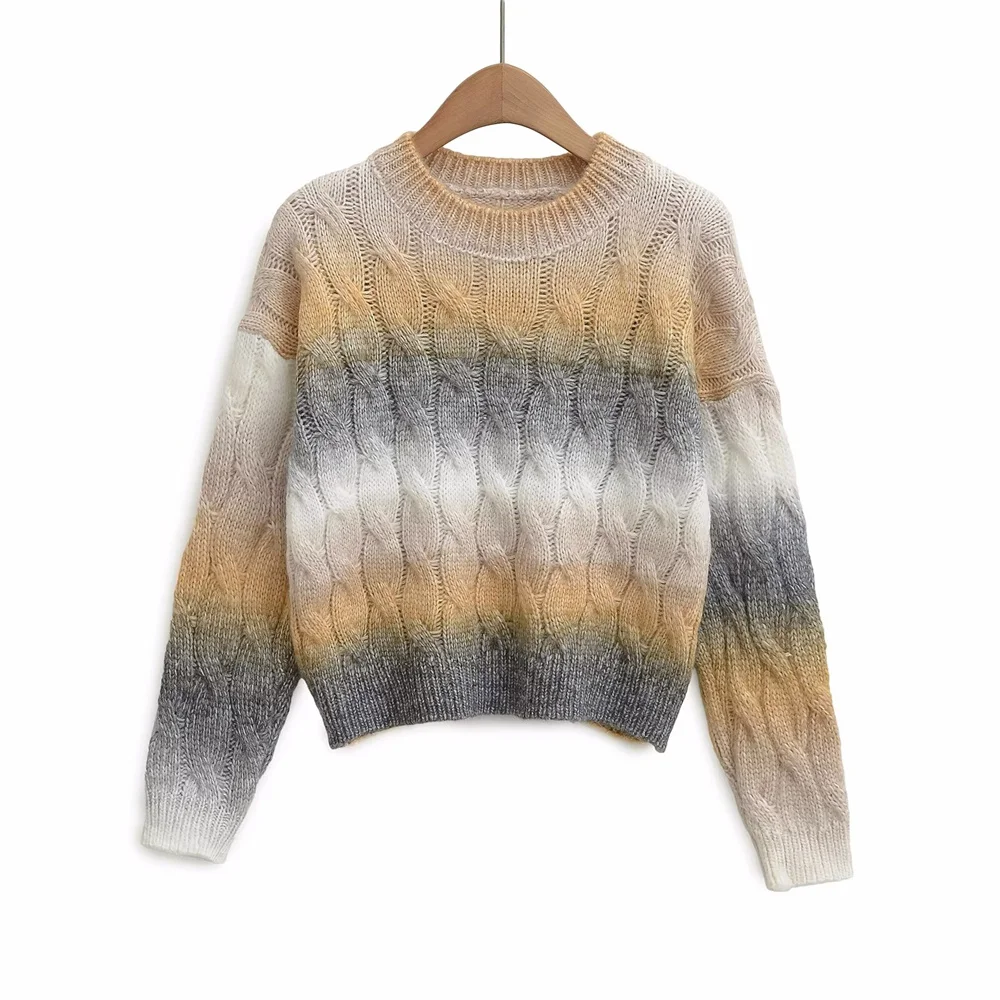 UNIZERA 2025 New Women's Wear Design Sense European and American Elegant Knitted Tie Dyed Fried Dough Twists Top
UNIZERA 2025 New Women's Wear Design Sense European and American Elegant Knitted Tie Dyed Fried Dough Twists Top