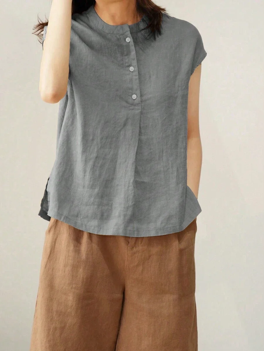 Women Solid Color Front Button Minimalist Casual Shirt Summer Daily Wear
Women Solid Color Front Button Minimalist Casual Shirt Summer Daily Wear