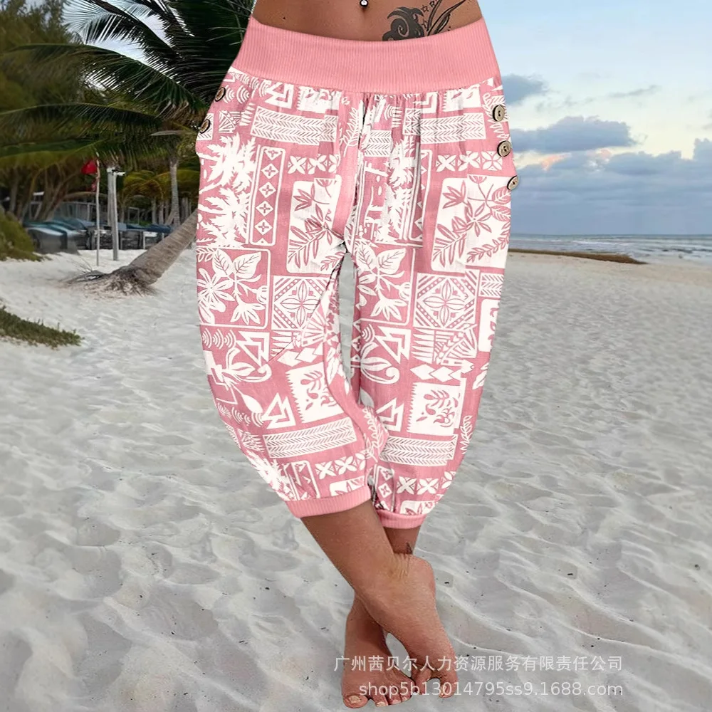 Укороченные брюки с принтом, женские брюки для бега с высокой талией, уличная одежда, летние спортивные брюки с цветочным принтом
Укороченные брюки с принтом, женские брюки для бега с высокой талией, уличная одежда, летние спортивные брюки с цветочным принтом