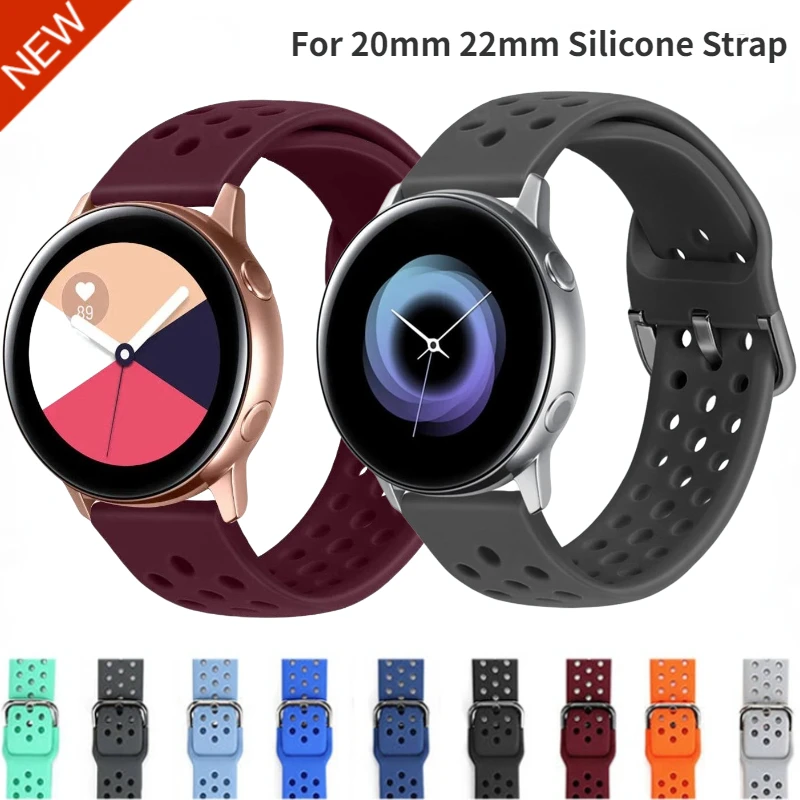 20mm 22mm Silicone Strap For Samsung Galaxy Watch 3/4/5 Active 2/Huawei Watch 3/GT2 Sports Bracelet band For Amazfit GTR Correa
20mm 22mm Silicone Strap For Samsung Galaxy Watch 3/4/5 Active 2/Huawei Watch 3/GT2 Sports Bracelet band For Amazfit GTR Correa