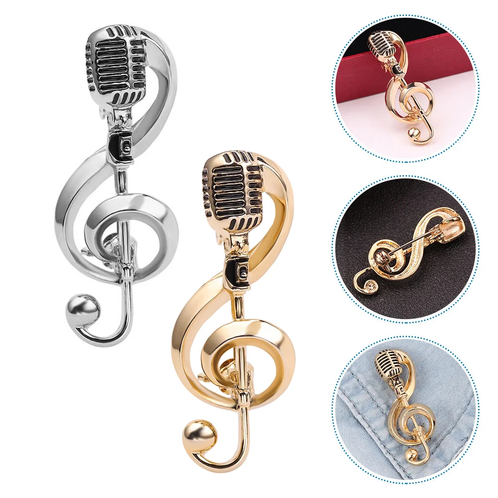 2 Pcs Microphone Brooch Vintage Music Decor Clothing Musical Note Ornament Charm Men's Jewelry Themed
2 Pcs Microphone Brooch Vintage Music Decor Clothing Musical Note Ornament Charm Men's Jewelry Themed