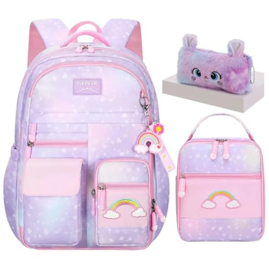 3Pcs Backpack For GirlsCute Rainbow Student School Backpack With Lunch Bag Pen Bag Set 17.5in
3Pcs Backpack For GirlsCute Rainbow Student School Backpack With Lunch Bag Pen Bag Set 17.5in