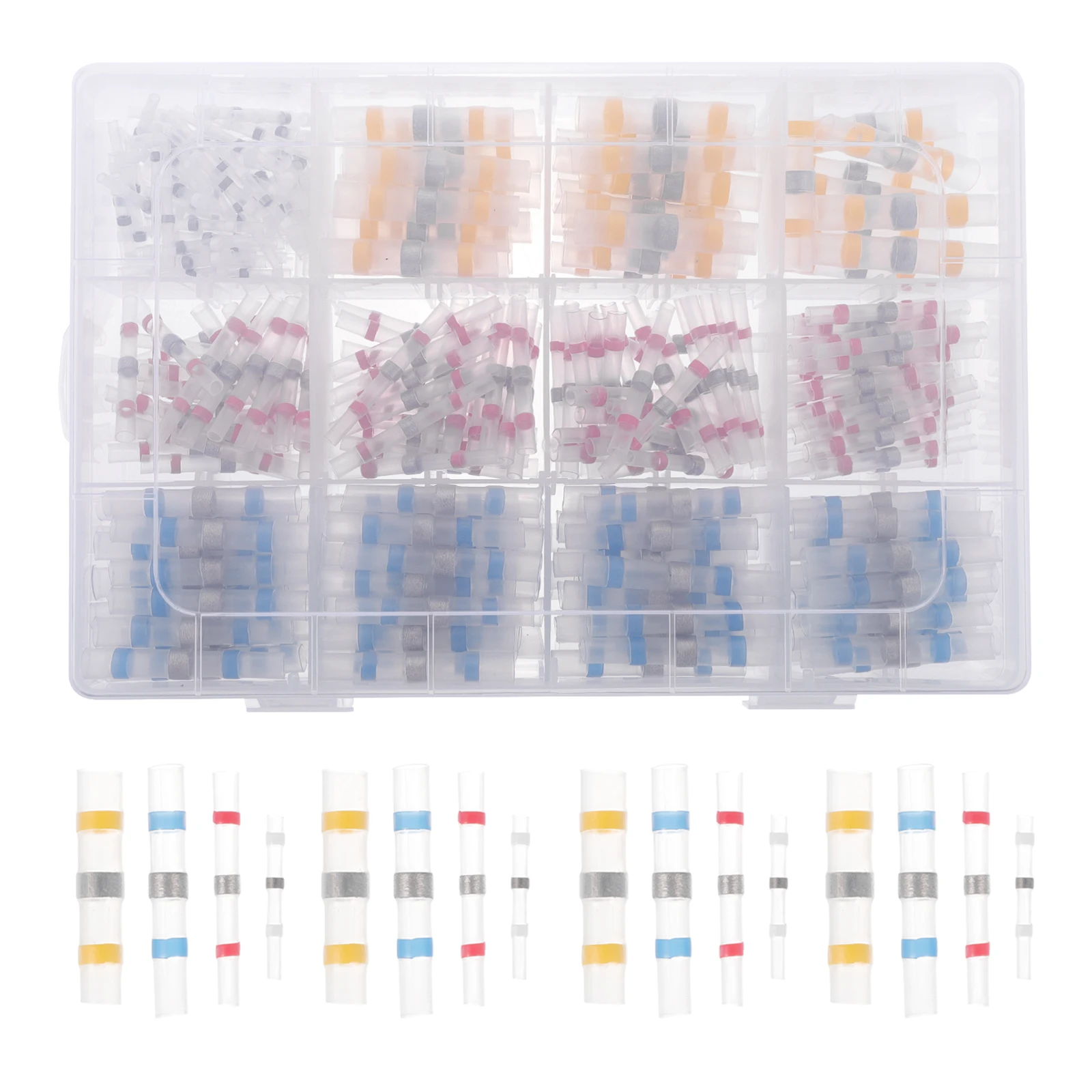 350Pcs Waterproof Insulated Connectors High Quality Heat Shrink Solder Seal Wire Butt Splice for Car Boat Electrical Wire
350Pcs Waterproof Insulated Connectors High Quality Heat Shrink Solder Seal Wire Butt Splice for Car Boat Electrical Wire