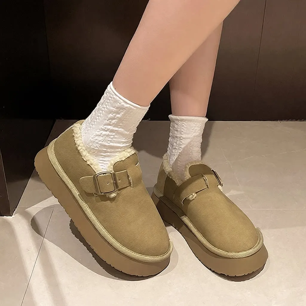 Warm Fleece Lined Thick Bottom Cotton Snow Boots Women Winter Outdoor Waterproof Non Slip Fur Buckle TPR Rubber Sole Boots
Warm Fleece Lined Thick Bottom Cotton Snow Boots Women Winter Outdoor Waterproof Non Slip Fur Buckle TPR Rubber Sole Boots