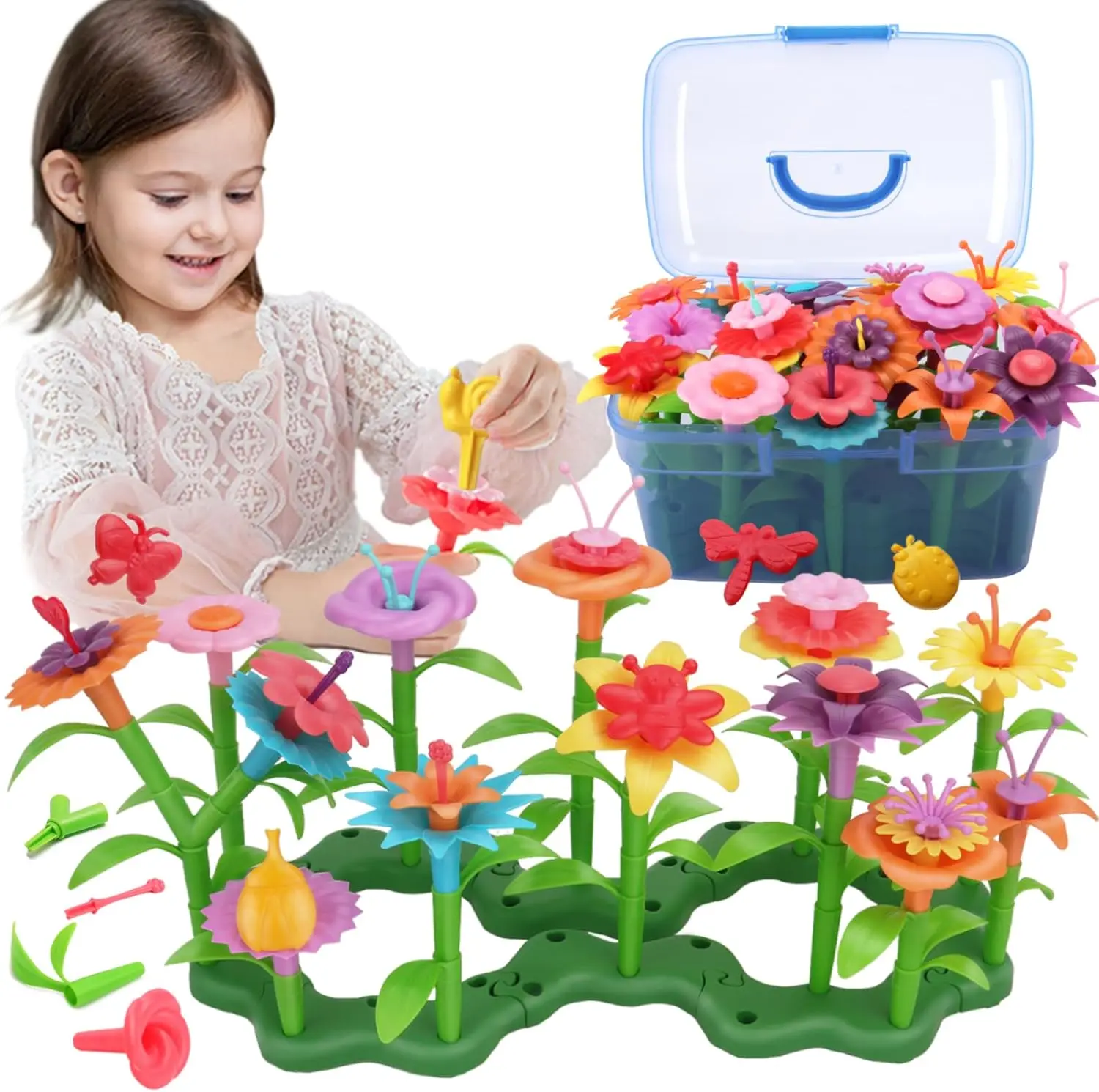Flower Garden Building Toys - STEM Educational Playset for Kids Age 3-6, Build Bouquet Floral Arrangement Gift (120 PCS)
Flower Garden Building Toys - STEM Educational Playset for Kids Age 3-6, Build Bouquet Floral Arrangement Gift (120 PCS)