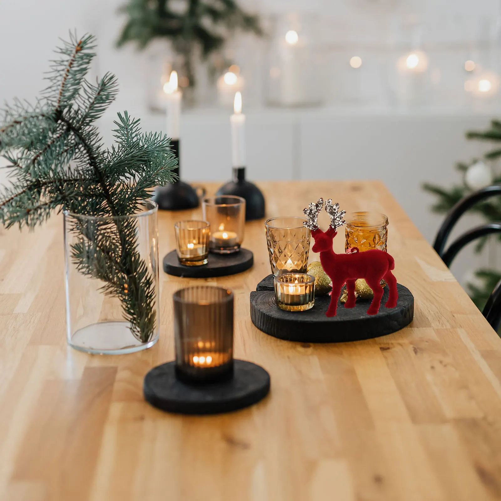 Reindeer Christmas Decoration Flocking Elk with Glitter Horns Realistic Animal Ornament for Xmas Tree Table Display Festive Home
Reindeer Christmas Decoration Flocking Elk with Glitter Horns Realistic Animal Ornament for Xmas Tree Table Display Festive Home