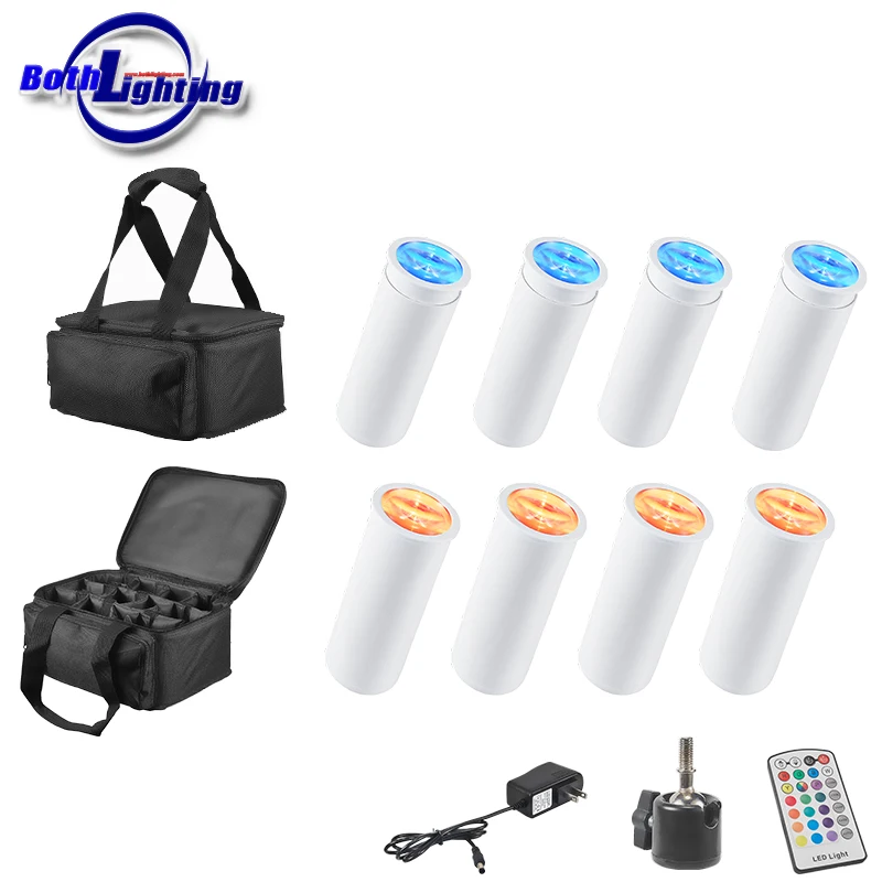 Both 8pcs White Bag Chroma Cannons RGBWA+UV LED Effect Magnet Mount GBWA+UV 6in1 Battery Powered Led Par Can Wireless Light
Both 8pcs White Bag Chroma Cannons RGBWA+UV LED Effect Magnet Mount GBWA+UV 6in1 Battery Powered Led Par Can Wireless Light
